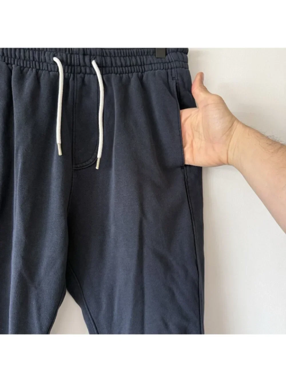 Abercrombie Fitch Sweatpants Men’s Sz M Navy Joggers Fleece Cotton‎ Athleisure